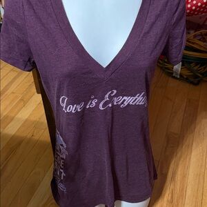 Women's Purple V-Neck Top